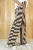 Shoreditch Stripe Lounge Flare Trouser Chocolate & Latte -
